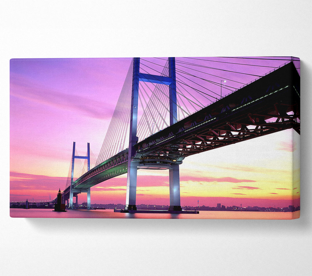  A Canvas Print of Yokohama Bay Bridge Japan Canvas Wall Art
