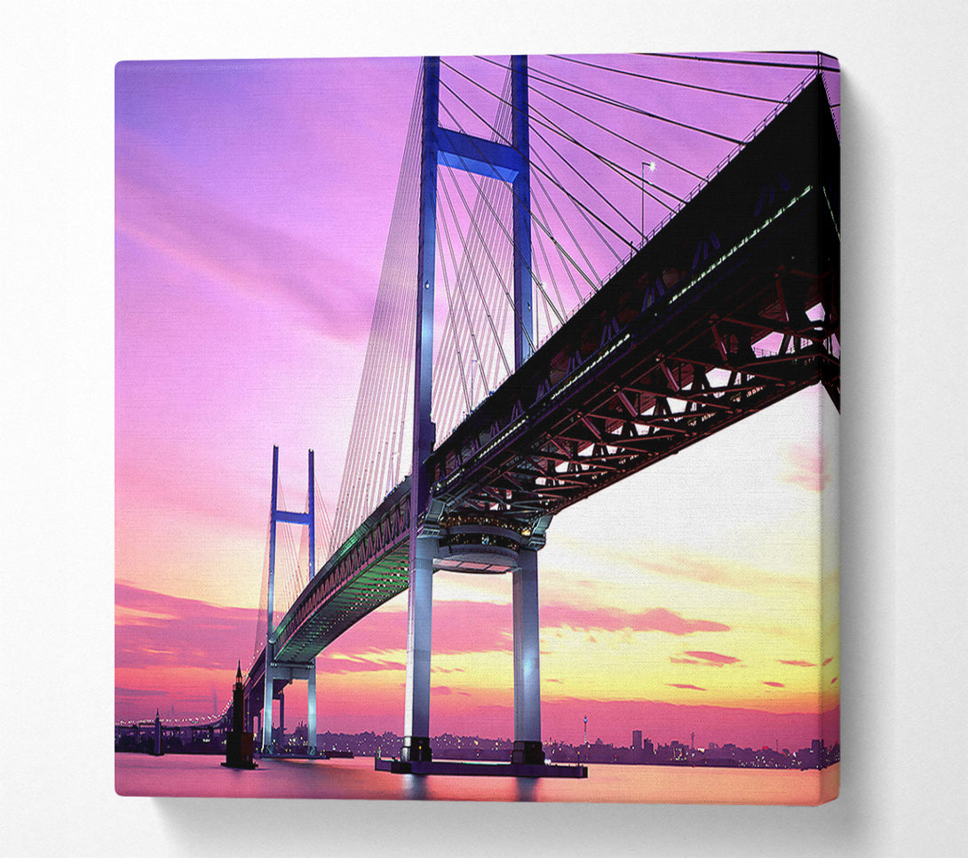  A Canvas Print of Yokohama Bay Bridge Japan Canvas Wall Art
