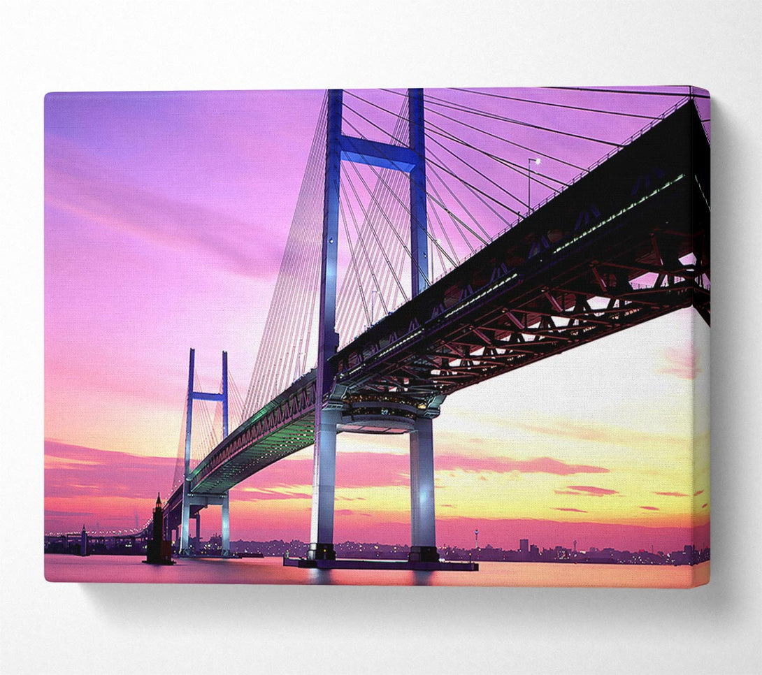 A Canvas Print of Yokohama Bay Bridge Japan Canvas Wall Art