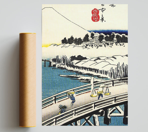 Hiroshige A Bridge In The Snow Poster