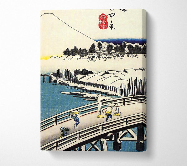  A Canvas Print of Hiroshige A Bridge In The Snow Canvas Art