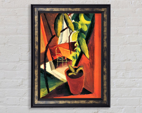 August Macke A Look Into The Summerhouse Framed Print