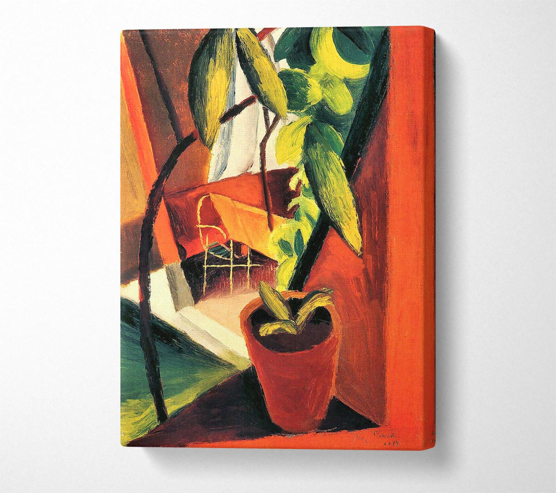  A Canvas Print of August Macke A Look Into The Summerhouse Canvas Print