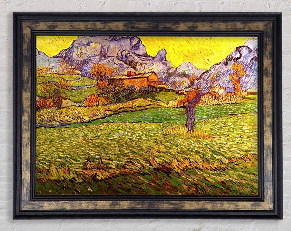 Van Gogh A Meadow In The Mountains Le Mas De Saint-Paul Framed Print