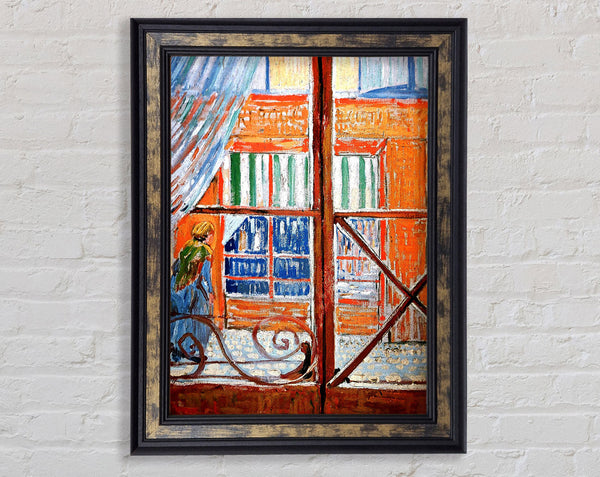 Van Gogh A Pork Butchers Shop Seen From A Window Framed Print
