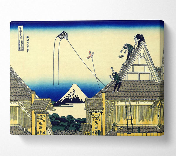  A Canvas Print of Hokusai A Sketch Of The Mitsui Shop Canvas Wall Art
