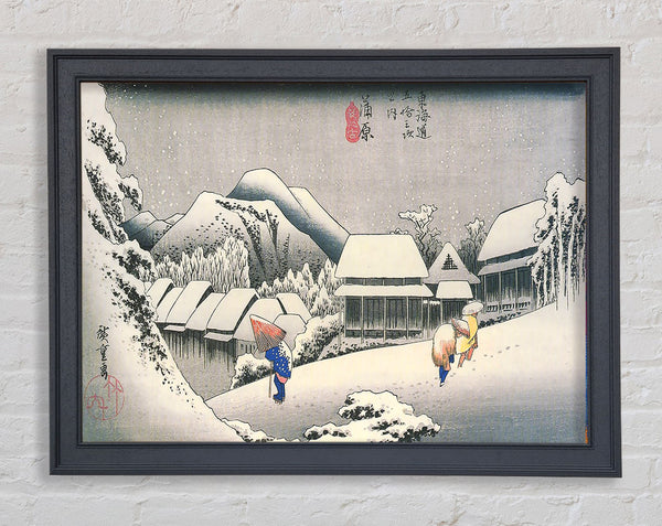 Hiroshige: Ein Dorf im Schnee