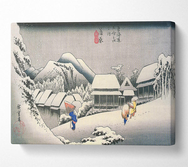  A Canvas Print of Hiroshige A Village In The Snow Canvas Art
