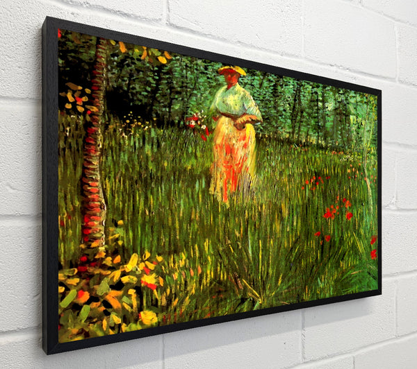 Van Gogh A Woman Walking In A Garden