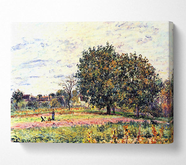  A Canvas Print of Sisley A Worker In The Field Canvas Print