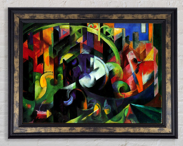 Franz Marc Abstract With Cattle
