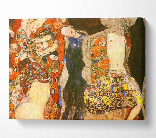 A Canvas Print of Klimt Adorn The Bride With Veil And Wreath Canvas Wall Art