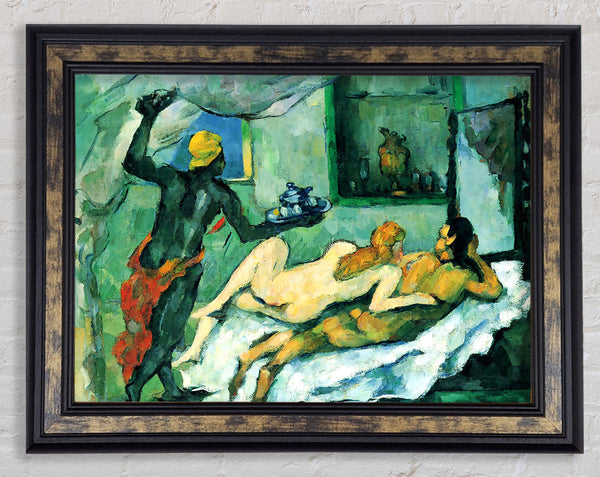 Cezanne After Lunch In Naples Framed Print