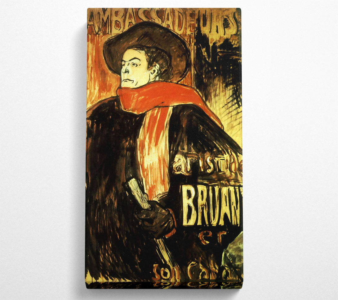  A Canvas Print of Toulouse Lautrec Aristide Bruant Study 2 Canvas Wall Art
