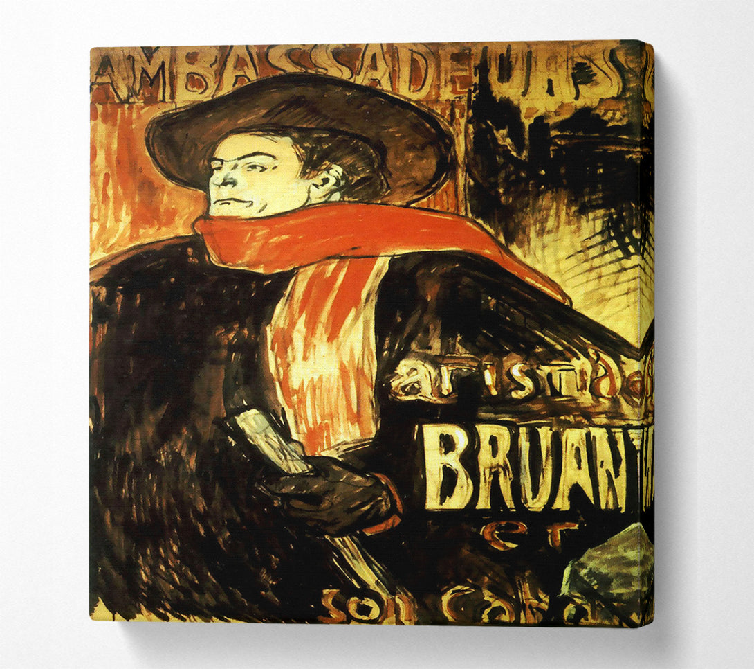  A Canvas Print of Toulouse Lautrec Aristide Bruant Study 2 Canvas Wall Art