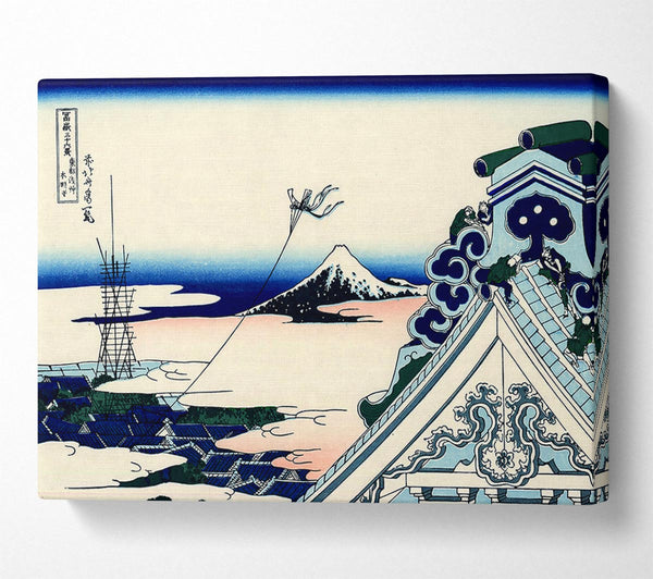  A Canvas Print of Hokusai Asakusa Honganji Temple Canvas Art