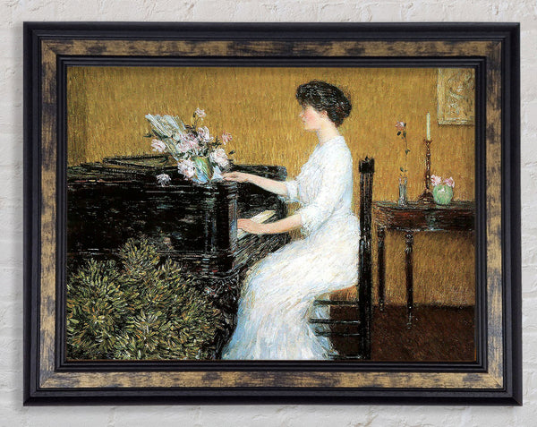 Hassam At The Piano Framed Print