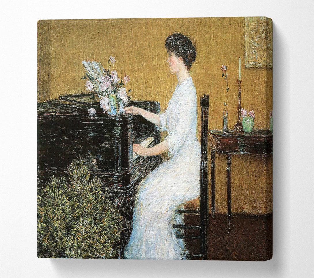  A Canvas Print of Hassam At The Piano Canvas Art