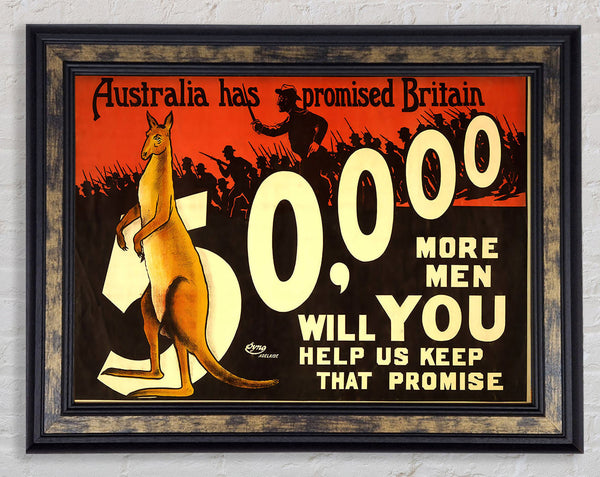 Australia Has Promised Britain Framed Print