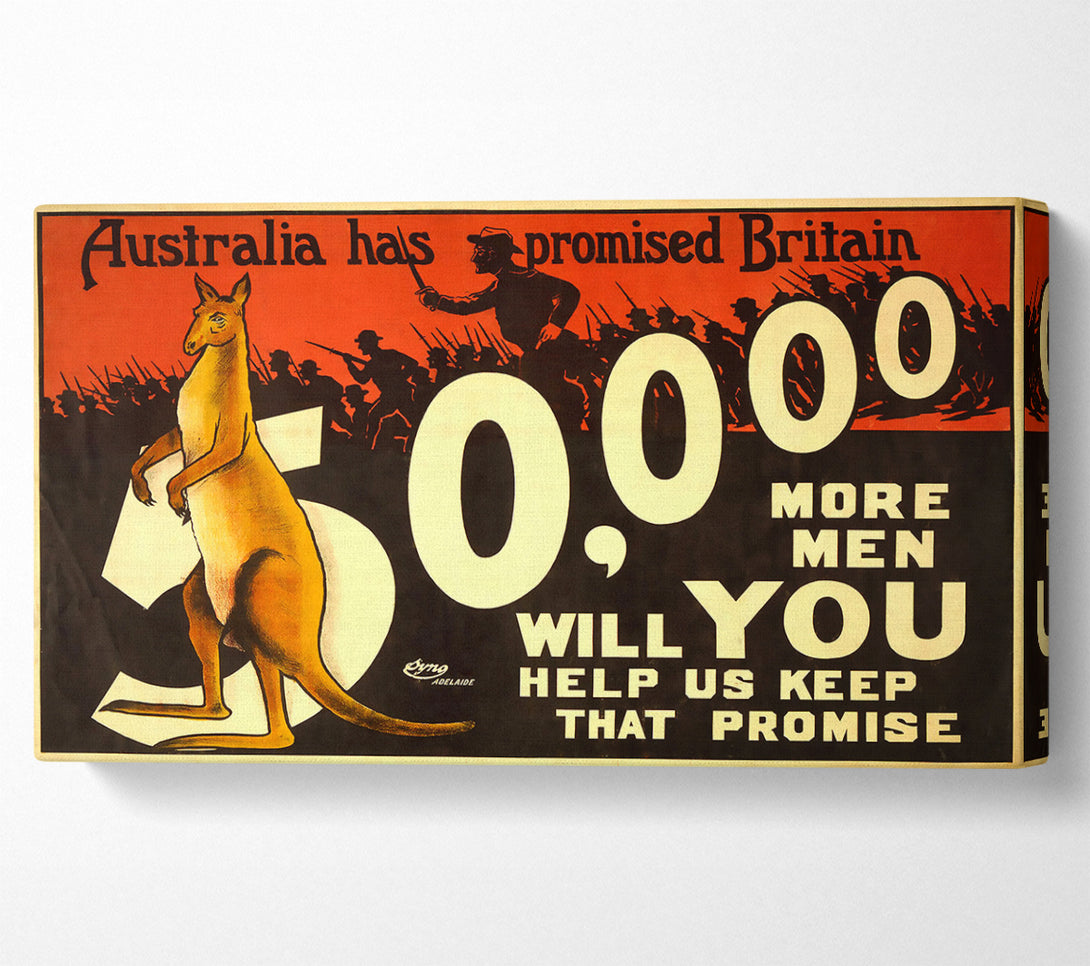  A Canvas Print of Australia Has Promised Britain Canvas Wall Art