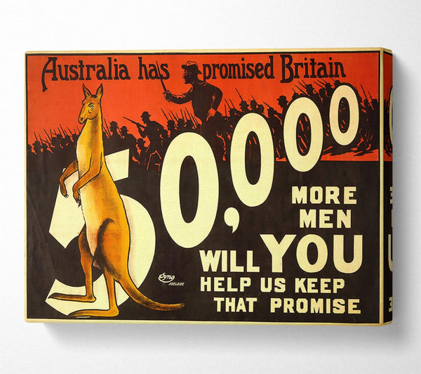  A Canvas Print of Australia Has Promised Britain Canvas Wall Art