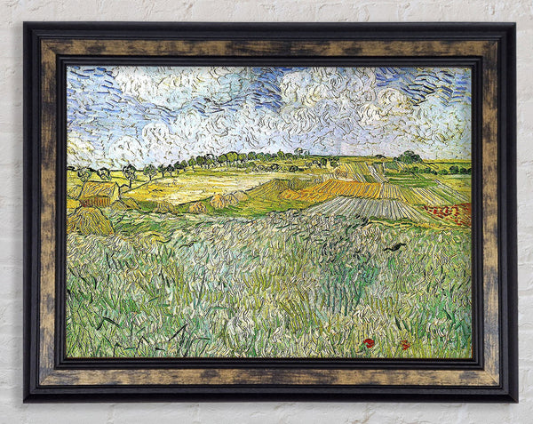 Van Gogh Auvers With Rain Clouds Framed Print