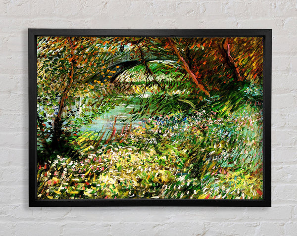 Van Gogh Banks Of The Seine With Pont De Clichy In The Spring Framed Print