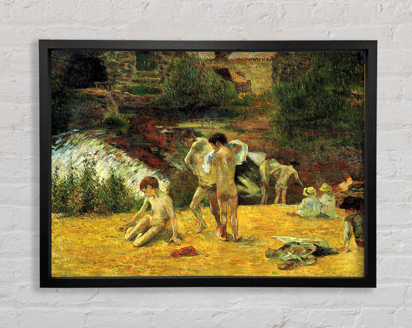 Gauguin badet in der Mühle von Bois d'Amour