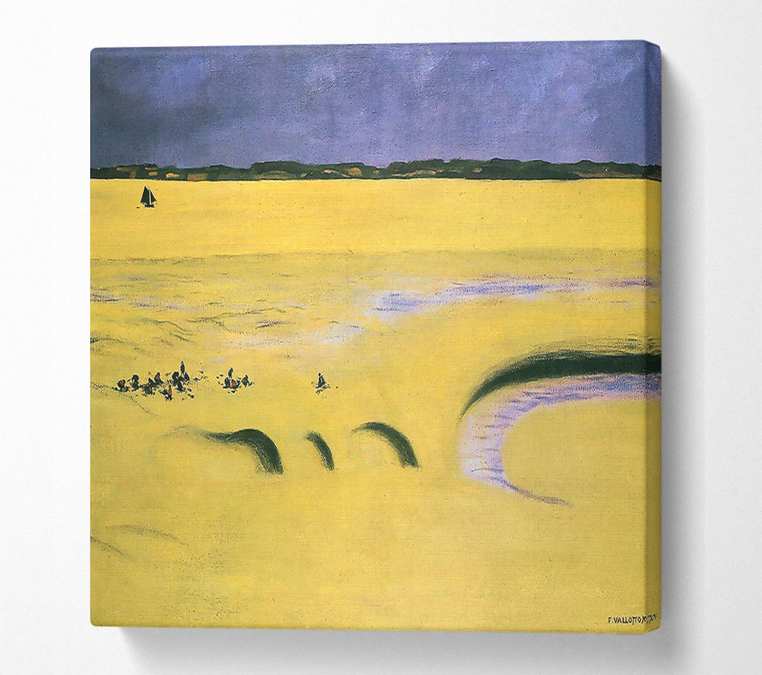  A Canvas Print of Felix Vallotton Beach At Low Tide Canvas Print