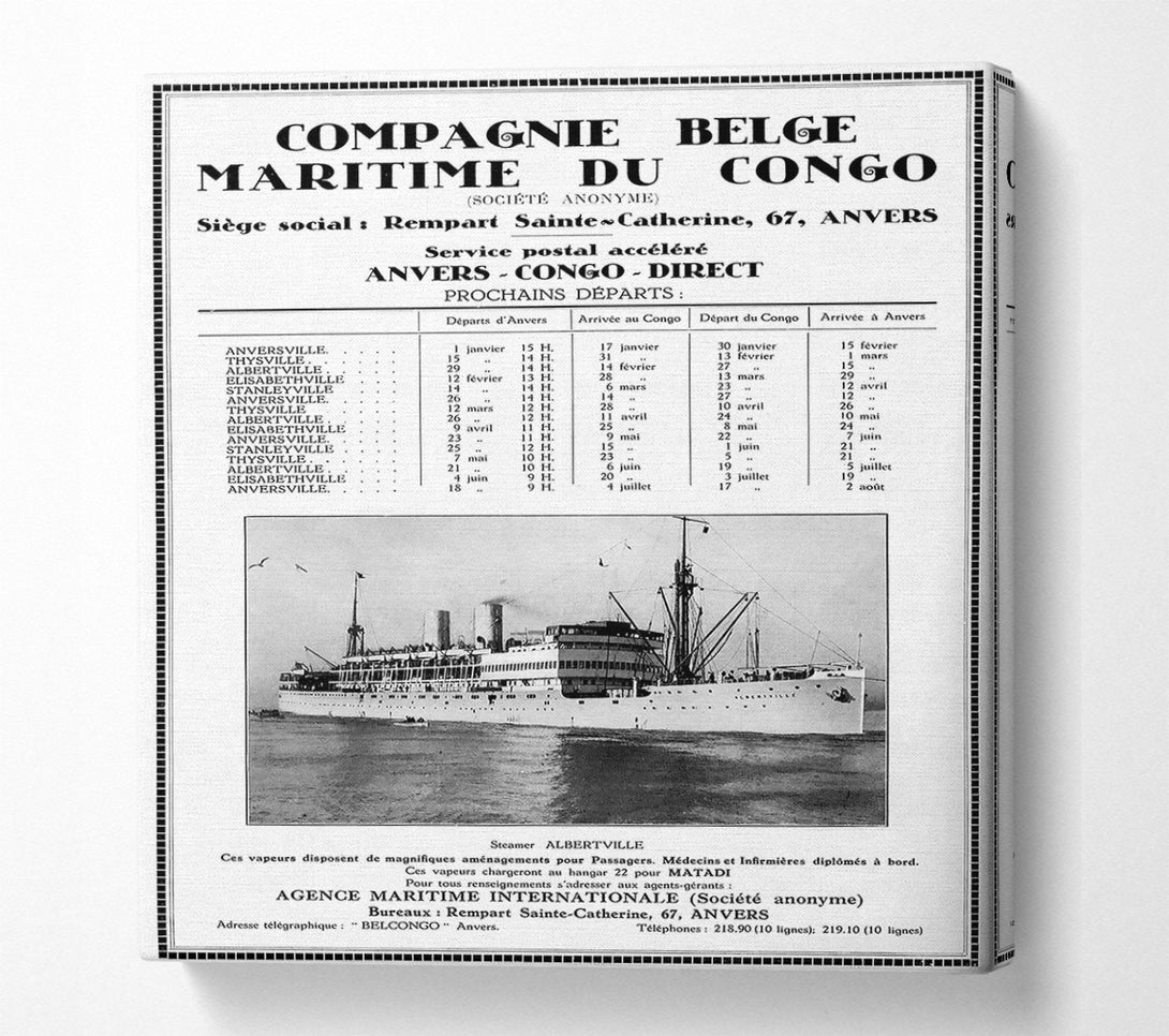  A Canvas Print of Belgian Congo Canvas Art