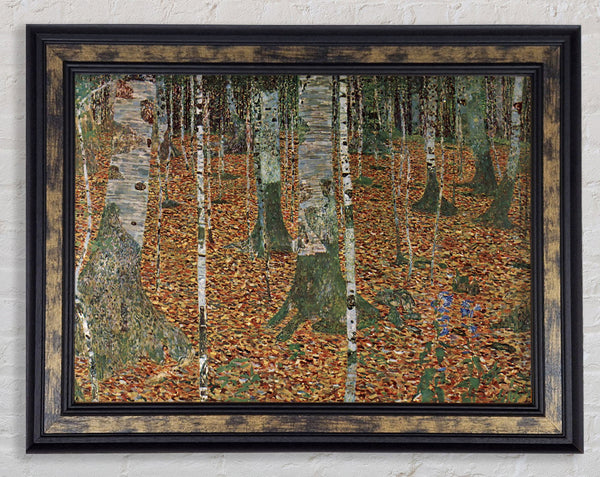Klimt Birch Forest Framed Print