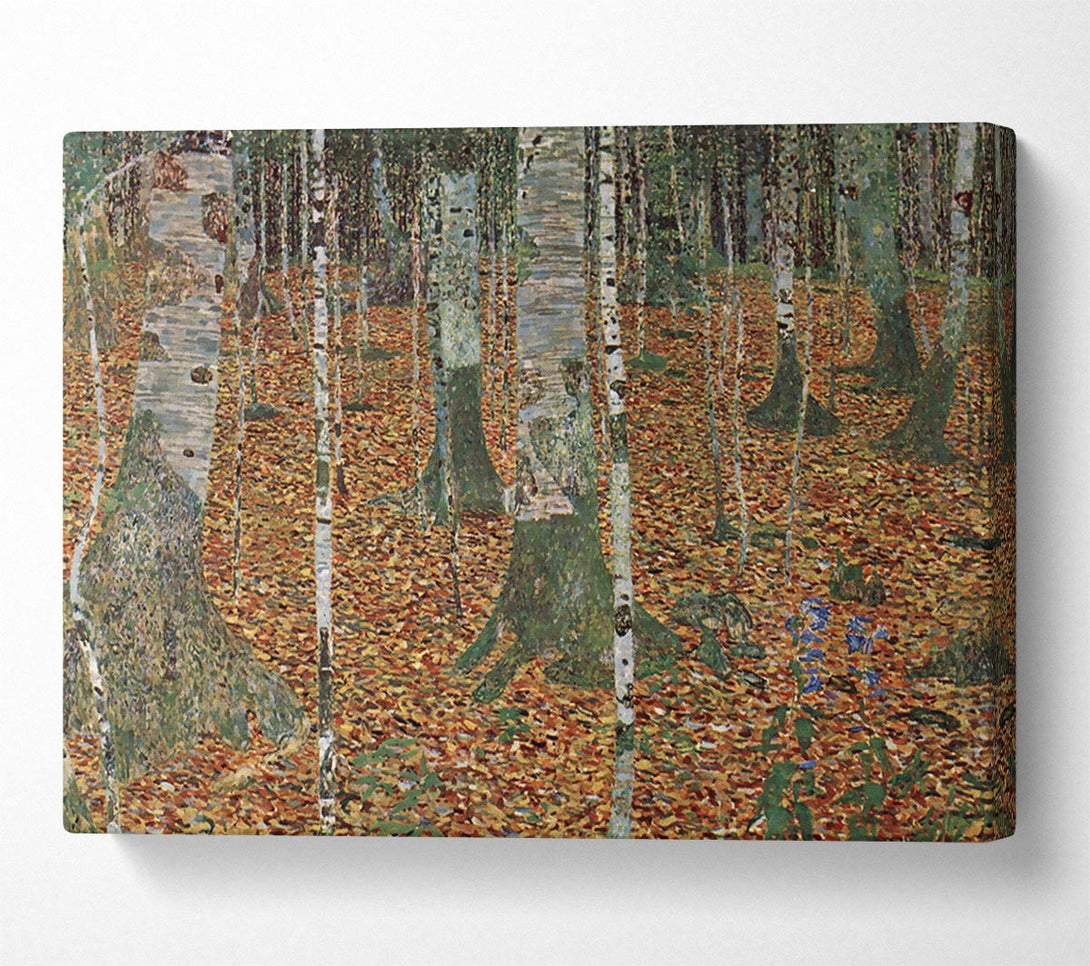  A Canvas Print of Klimt Birch Forest Canvas Wall Art