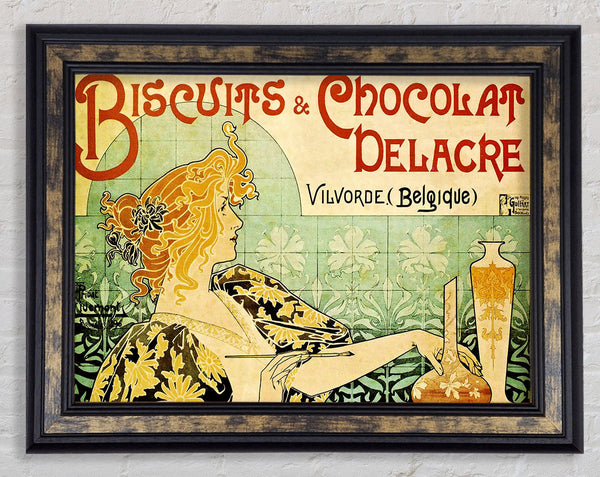 Biscuits And Chocolat Delacre Framed Print