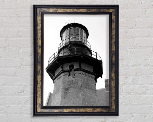 Ansel Adams Block Island Southeast Light Framed Print