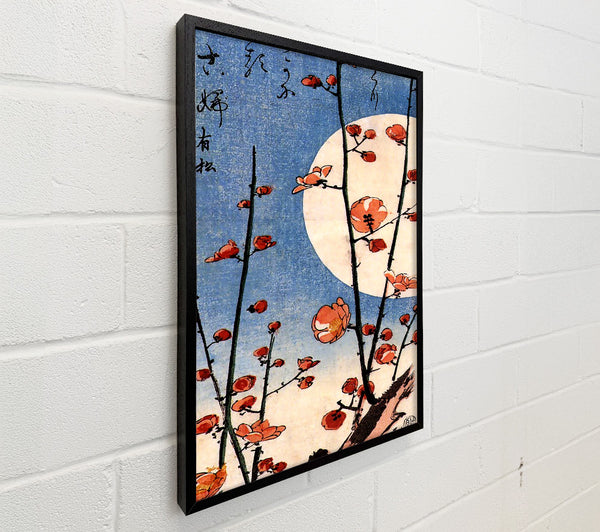 Hiroshige Blooming Plum Tree With Full Moon