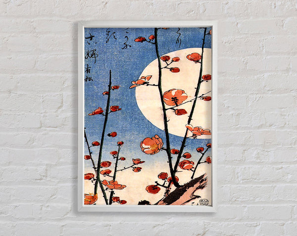 Hiroshige Blühender Pflaumenbaum mit Vollmond