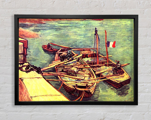 Van Gogh Boats With Sand Framed Print
