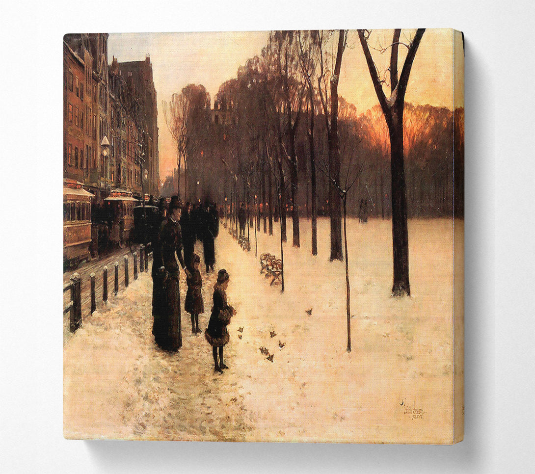  A Canvas Print of Hassam Boston In Everyday Twilight Canvas Print