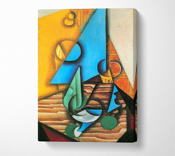  A Canvas Print of Juan Gris Bottle And Glass On A Table Canvas Wall Art