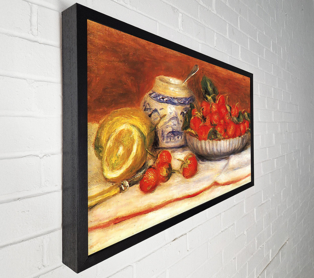  A Canvas Print of Renoir Bowl Of Strawberries Canvas Print