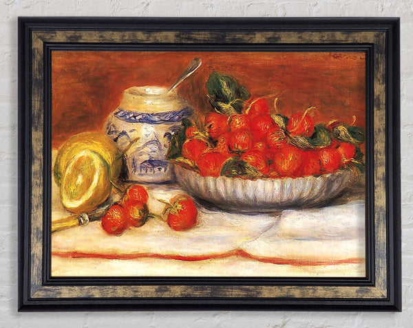 Renoir Bowl Of Strawberries Framed Print