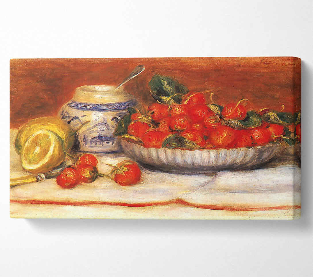 A Canvas Print of Renoir Bowl Of Strawberries Canvas Print