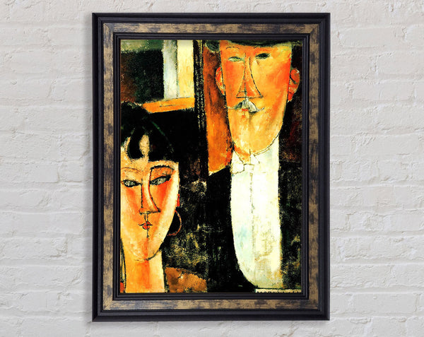 Modigliani Bride And Groom Framed Print
