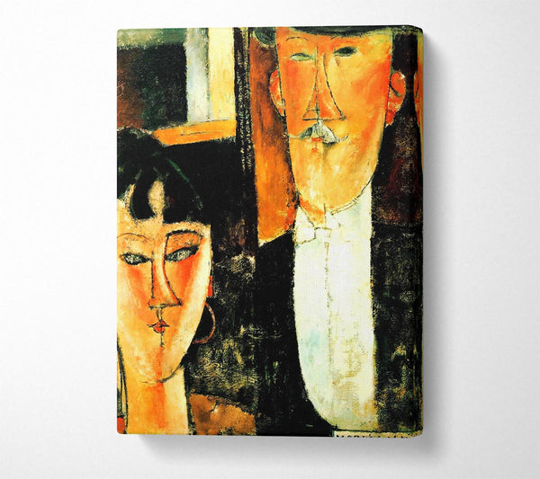  A Canvas Print of Modigliani Bride And Groom Canvas Print