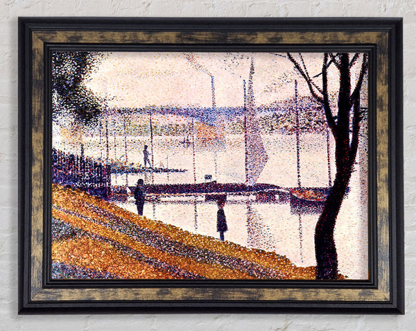 Seurat Bridge Of Courbevoie Framed Print
