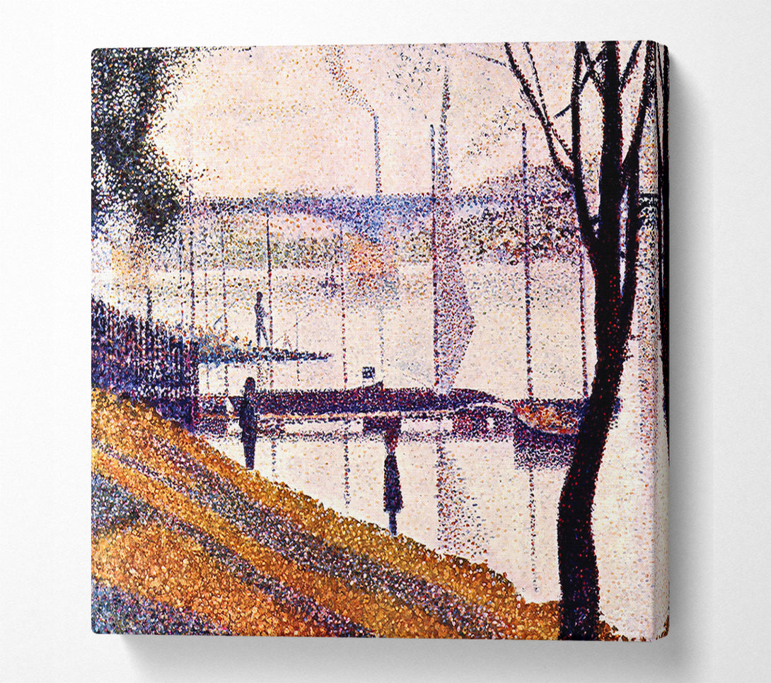  A Canvas Print of Seurat Bridge Of Courbevoie Canvas Wall Art