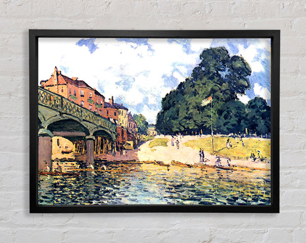 Sisley Bridge Of Hampton Court Framed Print