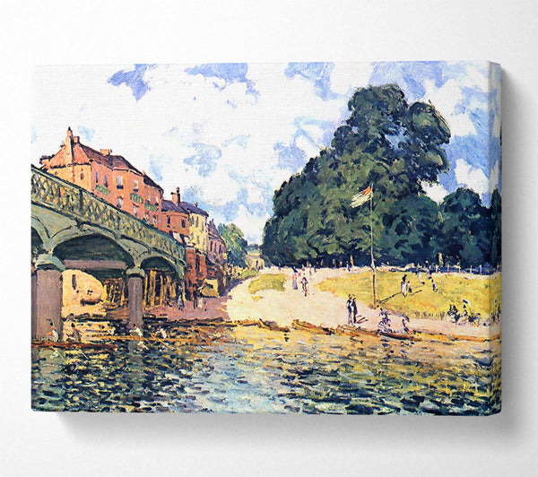 A Canvas Print of Sisley Bridge Of Hampton Court Canvas Art