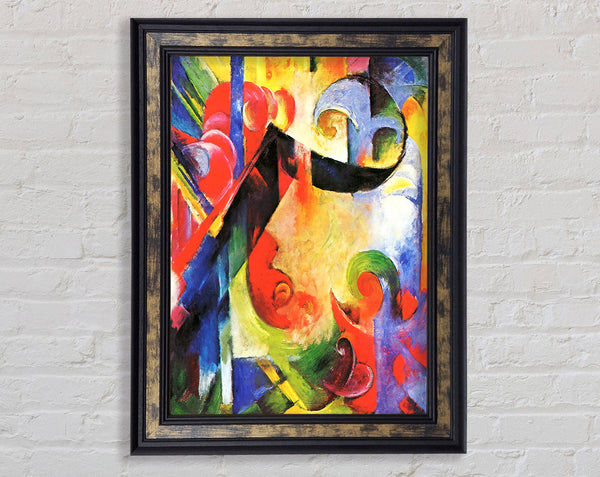 Franz Marc Broken Forms Framed Print