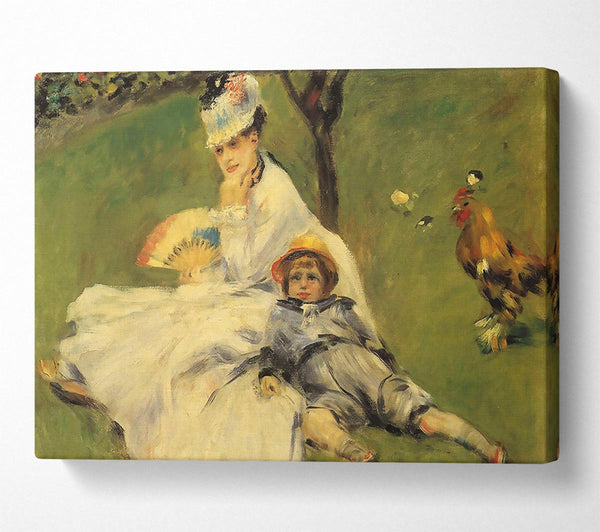 Renoir Camille Monet And Her Son Jean In The Garden Of Argenteuil